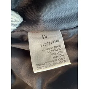 Miss Love Plaid Shacket Women M Black Cream Tan Oversized Wool Blend Long Jacket thumbnail 8