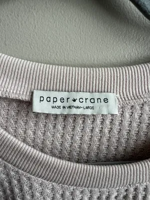 Paper Crane Waffle Knit Cropped Long sleeve thumbnail 3