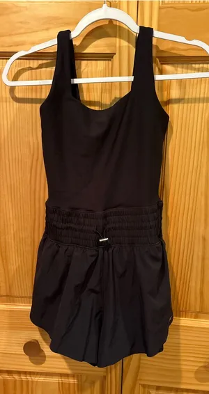 YPB sculptLUX Hybrid Flyaway Romper from Abercrombie & Fitch black women’s XS thumbnail 1