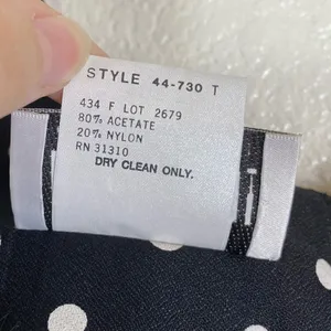 Vintage Black & White Polka Dot Sleeveless Mini Dress thumbnail 5