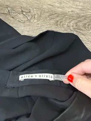 Alice and Olivia black mix media mini skirt size 4 thumbnail 5