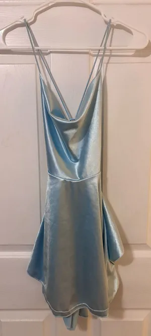 Shein Dress Mini Light Blue Backless thumbnail 1