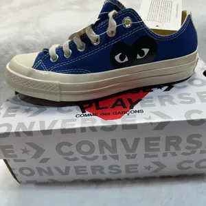 Converse Blue and White Sneakers with Heart Design thumbnail 9