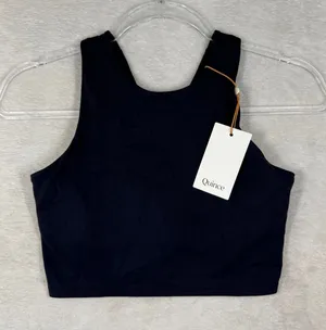Quince Ultra-Form High-Neck Cropped Tank Deep Navy XS Activewear LB53225-ATG001 thumbnail 1