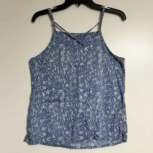 Prana Women's Zandra Tank‎ Top Blue Waimea Print Size Small Adjustable Strap thumbnail 7