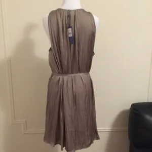 Rebecca Minkoff Dress Large Satin Pleated Belted Sleeveless Above Knee‎ thumbnail 6