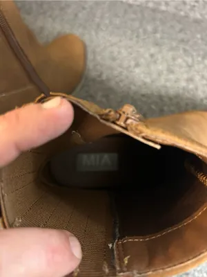 MIA Tan Suede Ankle Booties with Block Heel thumbnail 7