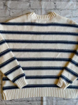 American Eagle Women's Knit Sweater Pullover Nautical Preppy Classic Stripe XS thumbnail 5