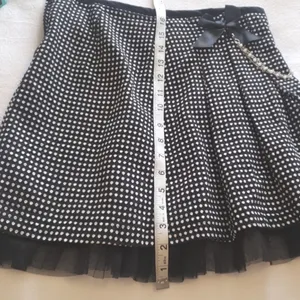 Vintage Wrapper 90’s Polka Dot Skirt bow tulle detachable pearl strand NWOT thumbnail 2