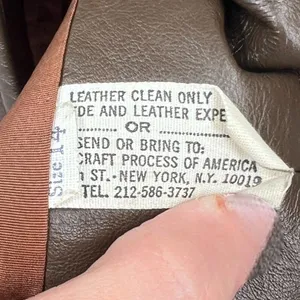 VINTAGE 60's-70's Women's M Penny Lane Fur Collar Leather Trench Coat Jacket thumbnail 4