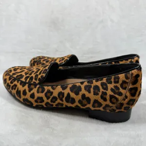 Clarks Unstructured Women Leopard Print Calf Hair Loafers Brown Black 8 thumbnail 6