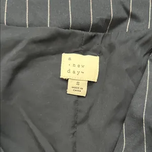 A New Day Navy Pinstripe Button-Down Dress thumbnail 2