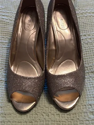 Bandolino Shimmering Bronze Peep-Toe Heels thumbnail 1