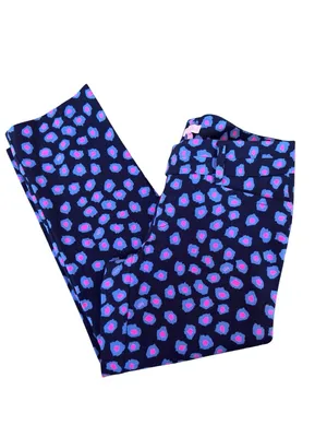 Lilly Pulitzer Rare Amuse Bouche Print Luxury Capri Pants Style 49057 Size 8 thumbnail 3