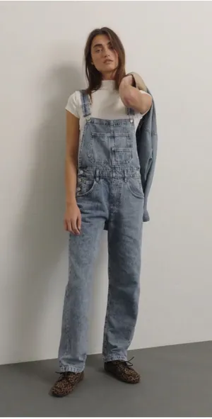 We the Free Ziggy Powder Blue Overalls thumbnail 1