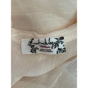 NWOT Intimately Free People Bodysuit Womens Peach Ruffle Open Back Sheer XS thumbnail 6