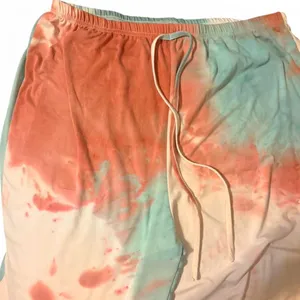 Knox Rose Tie-Dye Wide Leg Pants - Peach & Aqua Sz XL thumbnail 5