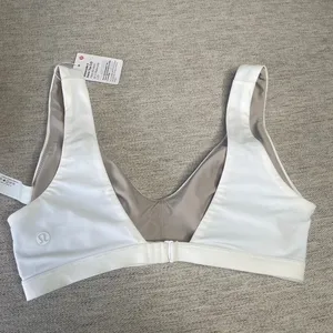 LULULEMON Waterside V Swim Top‎ C/D NWT White Tan Extra Small XS UV Quick Dry thumbnail 6