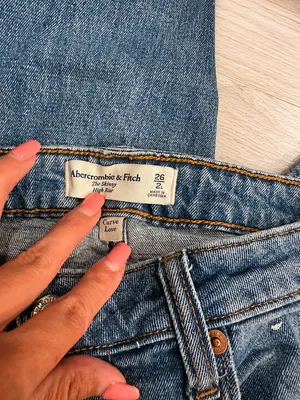 Abercrombie & Fitch Women's High Rise Curve Love Skinny Distressed Jeans 26 thumbnail 5