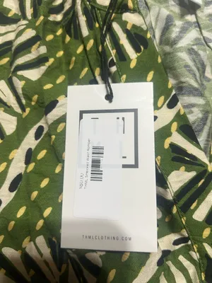 NWT ladies med tropical green white stretch romper thumbnail 5