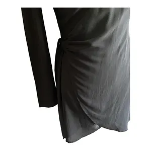 Lulus Stunning chiffon. Wrap dress, long sleeves, fully lined, dress is 100% polyester, lining is 100% rayon, excellent condition, size xs thumbnail 3