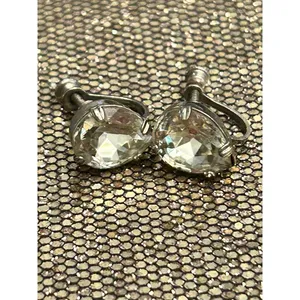 925 sterling silver earrings no hole tarnished 3.92g h20 thumbnail 6
