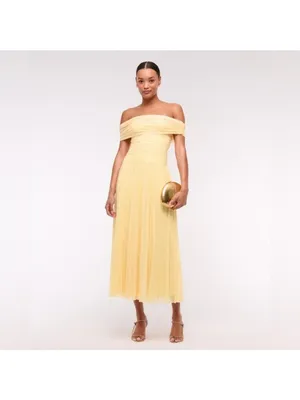 Abercrombie & Fitch -Giselle Drop-Waist Mesh Maxi Dress, M thumbnail 3