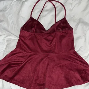 Charlotte Russe Velvet peplum tank thumbnail 2