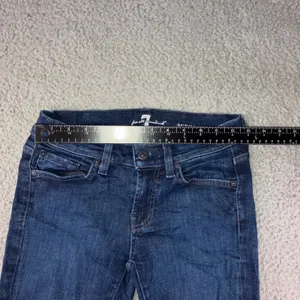 7 For All Mankind Roxanne Jeans Women 25x31 Low‎ Rise Dark Wash Slim Fit Stretch thumbnail 5