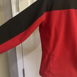 Land’s End Women’s Black Red Gray Zip-up Jacket w/ Mock Neck Pockets-Small (6-8) thumbnail 13