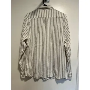 Madewell Perfect Fit Shirt Sz:M Coastal Striped Button Down crushed gauze finish thumbnail 2