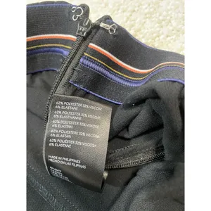 Anthropologie Dress Pants Black Knit Straight Leg Stretch Pull-On Women's XL 26" thumbnail 7