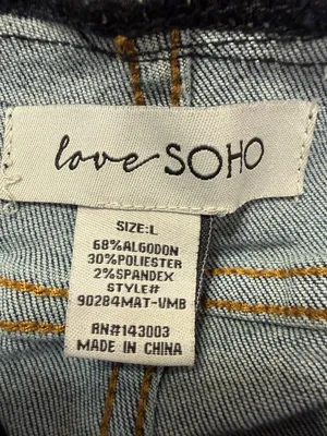 Light Blue Maternity Skinny Jeans with Black Belly Panel thumbnail 7