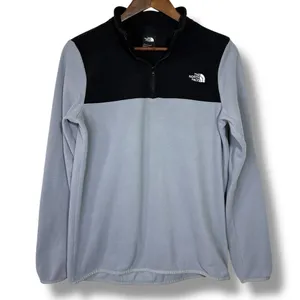 THE NORTH FACE M Fleece Glacier 1/4 Zip Sweater‎ Spell Out Logo Lightweight thumbnail 1