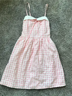 Handmade Vietnam Coquette Pink Gingham Sundress thumbnail 1