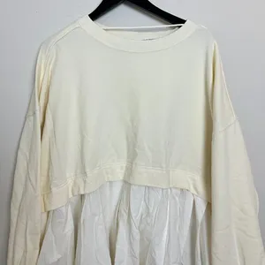 FREE PEOPLE Eleanor Sweatshirt Dress in Grey Combo Size Large thumbnail 6