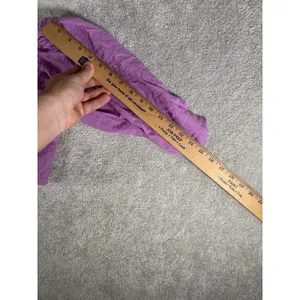 American Eagle Linen Button Crop Top Puff Balloon Sleeve‎ Purple Women's Small thumbnail 7