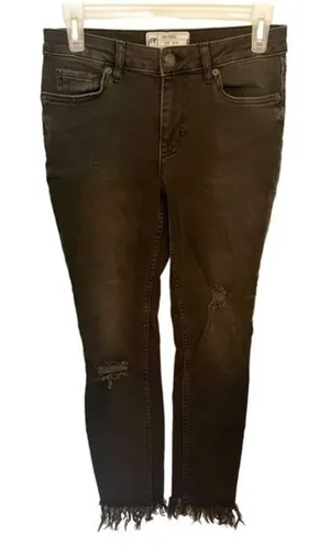 Free People Black Distressed Skinny Jeans Size 25‎ thumbnail 1