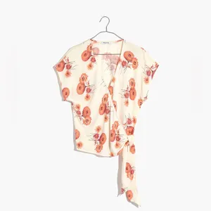 Madewell Twiggy Dandelion Floral‎ Print Wrap Top thumbnail 3