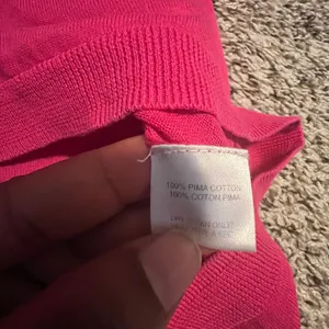 Trina Turk Pink Pima Cotton Racerback Knit Tank Top Hot‎ Pink High Neck No Size thumbnail 2