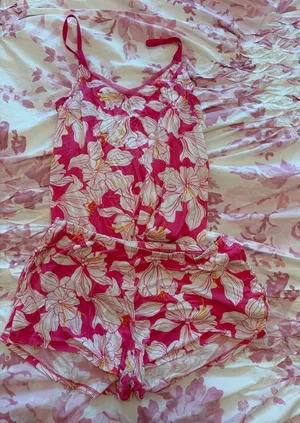 Stars Above Pajama Short Set Size S Pink Floral Beautifully Soft thumbnail 1