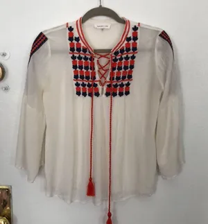 Boho Embroidered peasant blouse by Sugar + Lips M thumbnail 2