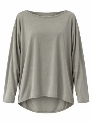 Lululemon Back in Action Long Sleeve Oversized Top Green Gray L Estimated thumbnail 2