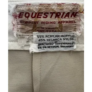 1970s Vintage Equestrian Riding Breeches Cream XXS XS Side Zip Jodhpurs thumbnail 9