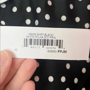 NWT The Drop Womens Black White Polka Dot Midi Skirt Size XS = thumbnail 5