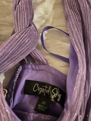 Purple Hoco Dress Size M thumbnail 4
