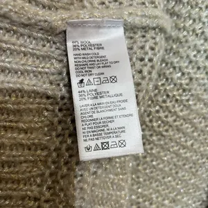 Tommy Bahama Sweater Womens Extra Large XL Beige Metallic Wool Blend Pullover thumbnail 8