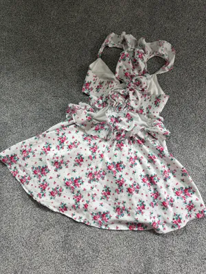 Hello Molly floral dress with cut outs thumbnail 5