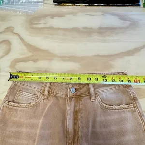Vervet Kiss Of California Super High Rise 90's Vintage‎ Crop Flare Jeans W27 Tan thumbnail 12