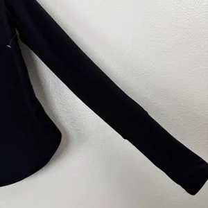 Free People Movement Top Womens XS Black Mock Neck Long Sleeve Thumbhole thumbnail 6
